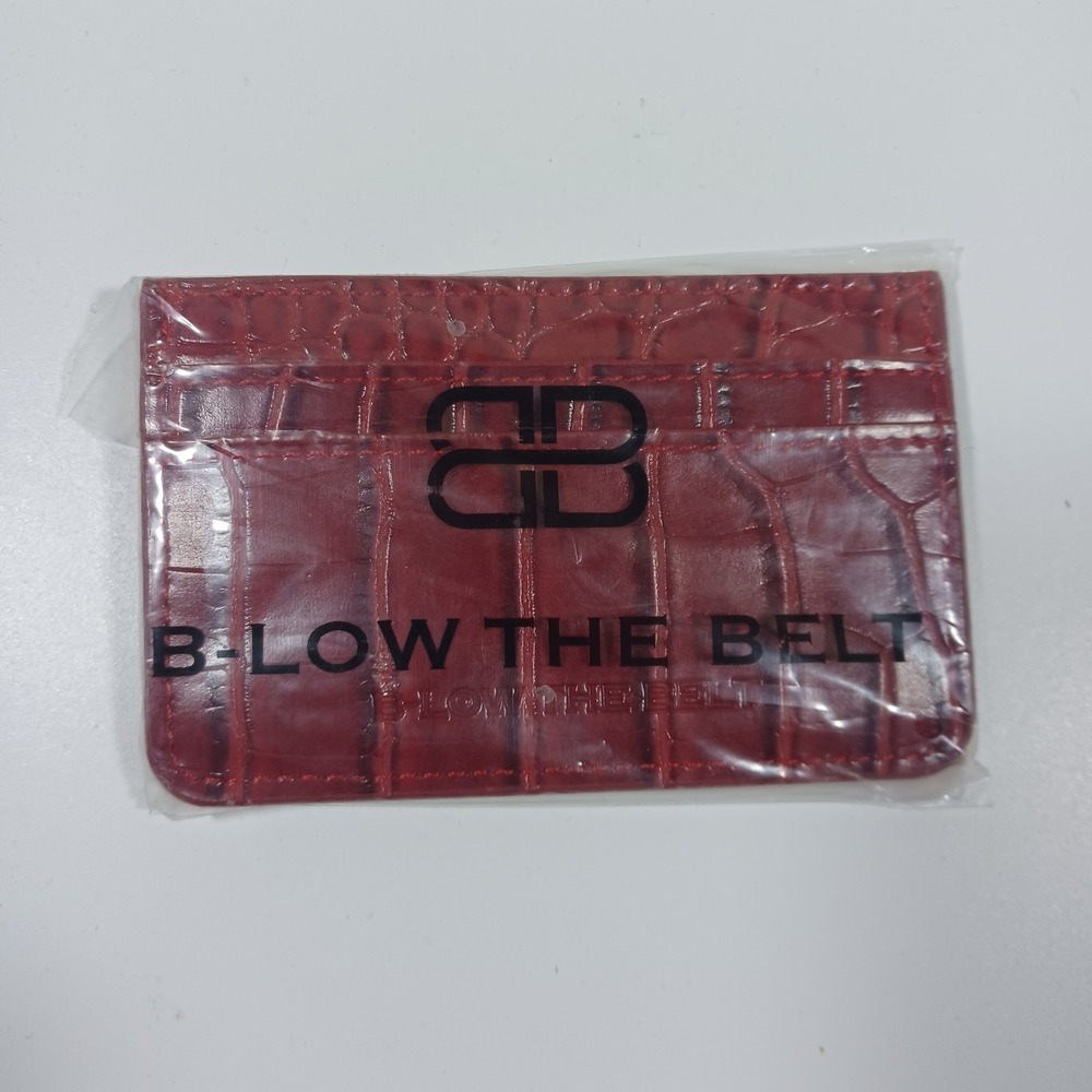 B-Low The Belt Croc Card Case Red Zipper On One Side‎
